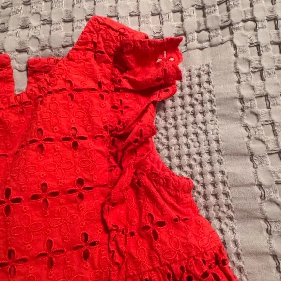 Hanna Andersson Red Eyelet Kids Dress - Picture 5 of 6